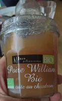Mängden socker i Poire williams bio cuite au chaudron