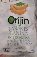 Mängden socker i Bananes Plantain en tronçons préfrits surgelés