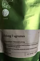 Mängden socker i Thé Oolong 7 agrumes