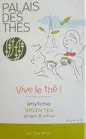Mängden socker i Vive le thé ! Green tea ginger & citrus