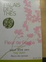 Mängden socker i Grüner Tee Mit Kirschblüten Aromatisiert, Thé Fleur De Geisha, Teebeutel, Palais Des Thés