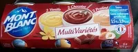 Mängden socker i MONT BLANC Crème dessert Coupelles Chocolat, Sav Vanille, Praliné 6x125g