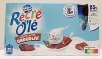 Mängden socker i RÉCRÉ O'LÉ Goûter laitier Gourdes Chocolat 12x85g