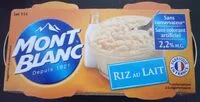 Mängden socker i Riz au lait