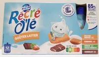 Mängden socker i RÉCRÉ O'LÉ Goûter laitier Gourdes Multivariétés 12x85g