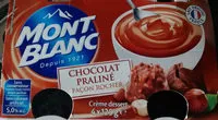 Mängden socker i MONT BLANC Crème dessert Coupelles Praliné façon Rocher 4x125g