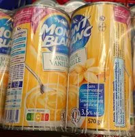 Mängden socker i MONT BLANC Crème dessert Boîte Saveur Vanille 4x570g Lot Familial