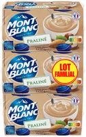 Mängden socker i MONT BLANC Crème dessert Coupelles Praliné 3x4x125g Lot Familial