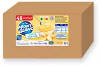 Mängden socker i MONT BLANC Crème dessert Coupelles Saveur Vanille 48x125g