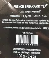 Mängden socker i French Breakfast Tea