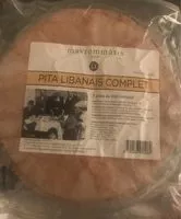 Mängden socker i Pita pain libanais complet