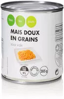 Mängden socker i Maïs doux en grains sous vide