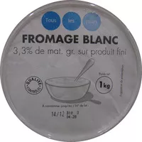 Mängden socker i Fromage blanc (3,3 % MG)
