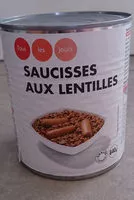 Mängden socker i Saucisses aux lentilles