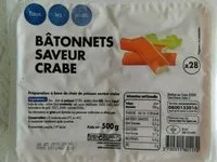 Mängden socker i Bâtonnets saveur crabe x28