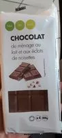 Mängden socker i Chocolat de ménage au lait et aux noisettes brisées.