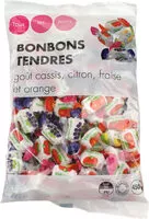 Mängden socker i Assortiment de bonbons tendres Goûts citron, orange, fraise, cassis