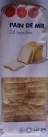 Mängden socker i Pain de mie 24 tranches