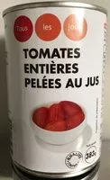 Mängden socker i Tomates entieres pelées au jus