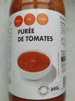 Mängden socker i Purée de tomates