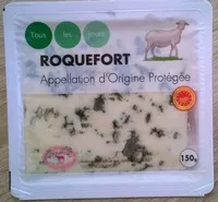 Mängden socker i ROQUEFORT Appellation d'Origine Protégée