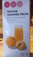 Mängden socker i Nectar orangeà base de concentré Teneur en fruits : 50% minimum