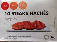 Mängden socker i 10 steak haché surgelés