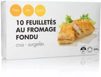 Mängden socker i 10 Feuilletés au fromage fondu