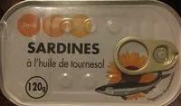 Mängden socker i Sardines à l'huile de tournesol