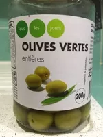 Mängden socker i Olives vertes entières