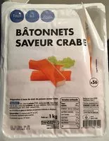 Mängden socker i Bâtonnets saveur crabe x56
