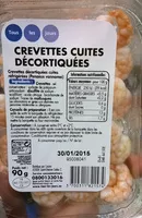 Mängden socker i Crevettes cuites décortiquées