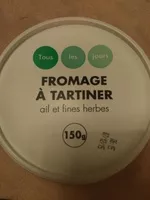 Mängden socker i Fromage à tartiner ail et fines herbes