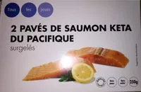 Mängden socker i 2 PAVES DE SAUMON KETA du pacifique sugelés