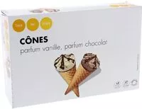 Mängden socker i Cônes parfum vanille, parfum chocolat x8