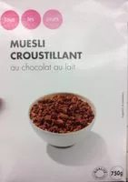 Mängden socker i Muesli croustillant au chocolat au lait