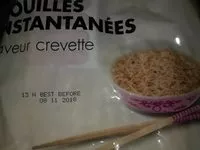 Mängden socker i Nouilles asie saveur crevette