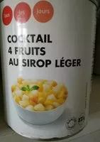 Mängden socker i Cocktail 4 fruits au sirop léger