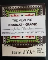 Mängden socker i Thé vert bio chocolat-orange