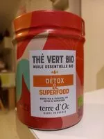 Mängden socker i Thé vert bio detox & superfood