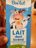 Mängden socker i Lait Demi Écrémé