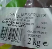 Mängden socker i Pommes Golden Delicious