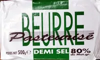 Mängden socker i Beurre Pasteurisé Demi-Sel (80 % MG)