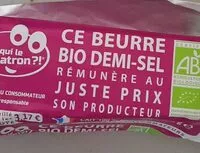 Mängden socker i Beurre bio demi sel