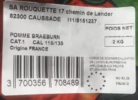 Mängden socker i Pomme Braeburn