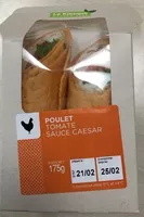 Mängden socker i Wraps au poulet, tomate, sauce caesar