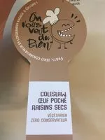 Mängden socker i Salade coleslaw oeuf poche raisins secs