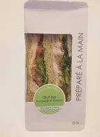 Mängden socker i Sandwich Oeuf bio parmesan et tomate