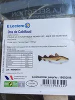 Mängden socker i Dos de cabillaud