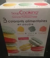Mängden socker i 3 colorants alimentaires en poudre